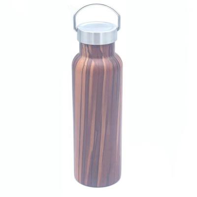 China Double Wall Stainless Steel Outdoor Sport Bamboo Lid Water Bottles Sustainable Sports Water Bottles for sale