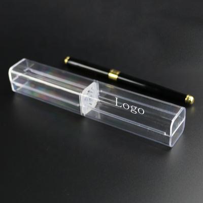 China Recycled Materials Plastic Pencil Case Gift Transparent Display Box Pens Case Rectangular Clear Plastic Gift Pen Boxes for sale