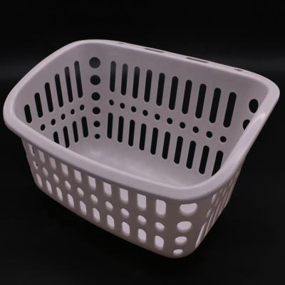 China Sustainable Stackable Rectangle Hanging Plastic Laundry Storage Basket For Home for sale