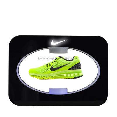 China Levitating and Rotating OEM Acrylics Led Lighting Levitating Shoes Display Rack for sale