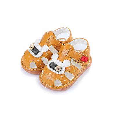 China Wholesale Breathable High Quality Baby Squeaky Sandals With Healthy Funny Kids Shoes PU Leather Kids Sandals for sale