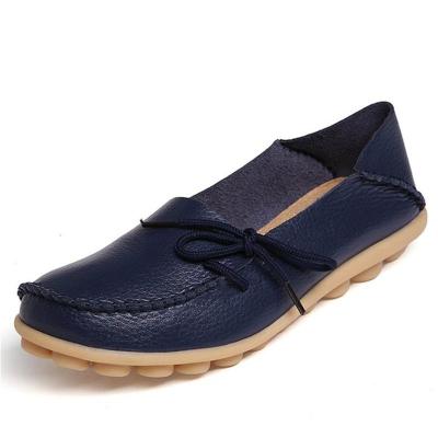 China Lightweight Fashion Genuine Leather Women Flats Shoes Moccasin Casual Flat Women Loafers Women Shoes for sale