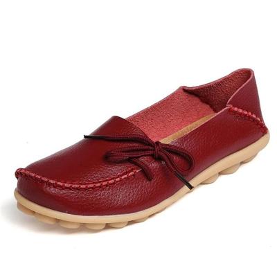 China Lightweight Women Loafers Flats Fashion Loafers Loafers Genuine Leather Classic Casual Shoes Driving Woman Plus Size for sale