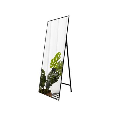 China Custom Modern Minimalist Fascinating Large Frame Rectangle Integral Wall Mirror With Opening Angle Bracket Adjustable Espejo Spiegel for sale