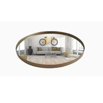 China Wholesale Minimalist Large Large Gold Metal Black Circle Herschel Round Bathroom Decor Dressing Hung Wall Mirror Espejo Spiegel for sale