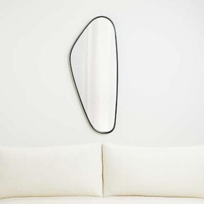 China Herschel Minimalist Custom Black Full Length Asymmetrical Wall Hanging Mirror Mirror Espejo Irregular Spiegel Spiegel Long Tall for sale