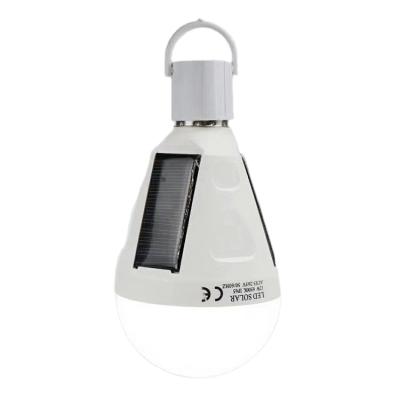 China Warehouse LED Emergency Light Bulb Factory Direct Sale Solar Rechargeable Solar Emergency Light Bulb 12w 7W E27 LED Light Bulb for sale