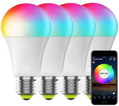 China Residential Smart Led Light Bulb RGB Cordless Dimmable Multicolor Wifi E27 B22 7w 9w 12w With Remote Control Led Smart Bulb for sale