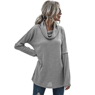 China Anti-Wrinkle 2021 Custom Long Sleeve Drop Turtle Neck Sweaters Tops Knit Women Sweater / mujer Para de chompas for sale