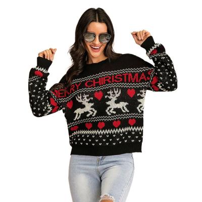 China 2021winter Wholesale Custom Anti-shrink Crew Neck Sweaters Women Ugly Christmas Sweater for sale