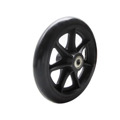 China PIVOT JQ Caster Wheelchair Replacement Part 6 Inch Solid PVC Plastic Wheel For Wheelchair for sale