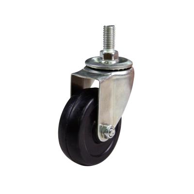 China Solid Rubber Screw Swivel 3inch Swivel Furniture Caster Wheel Manufacturer for sale