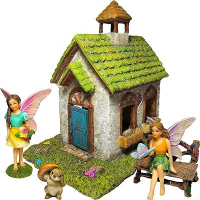 China Accessories Kit Fairy House Garden Miniature of Europe Resin Bench Figures Small for sale