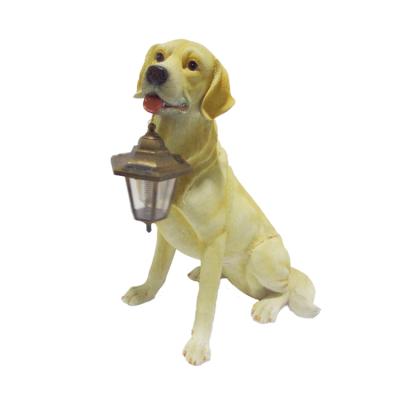 China Wholesale Europe Resin Pet Labrador Puppy Ornaments Life Size Dog Statues for sale