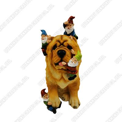 China Europe Solar Garden Gnome Decorations Crafts Figurines Resin Lion Statue Custom Wholesale Decor for sale