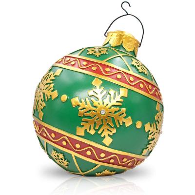 China Europe Resin Christmas Ball Ornaments Home Decor Powered Led Lights Christmas Tree Decoration for sale