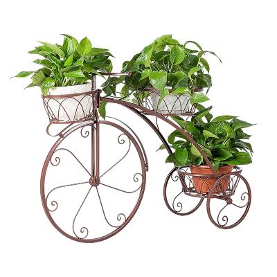 China Plant Stand Designs Indoor Iron And Metal Bicycle Flower Pot Stand For Plant for sale