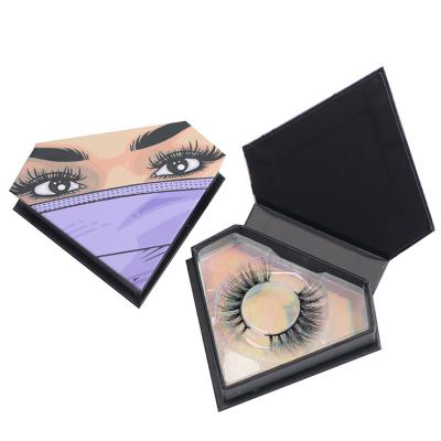 China Fashionable and New Wholesale Soft Eyelashes Packaging Box with a Pair of Faux Mink Eyelashes for sale