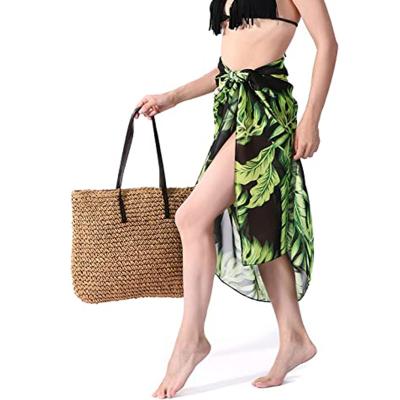 China Designer Women Bag Straw Rattan Woven Bag Totes PORTABLE Handmade Big Fold Beach And Purses 2022 Bamboo Factory Supply With PR Brand for sale