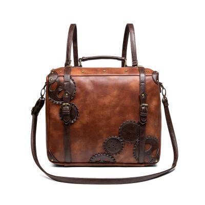 China 2022 Fashion Women Handbags Backpack Fashion Designer Vintage Travel Ladies Large Shoulder Bike Leather Bags for sale