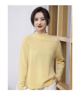 China Anti-wrinkle New Fashion Comfortable Ethnic Style Adult Knitted O Neck Sweater With Logo for sale