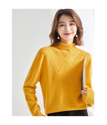 China Anti-wrinkle Technology Manufacturing OEM Long Sleeve Women's White Knit Sweater for sale