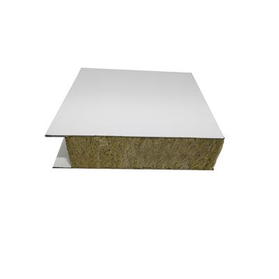 China China Manufacturer Fire Resistant And Durable Insulated Panels Price Thermal Insulation 50mm Rock Wool Sandwich Panel for sale