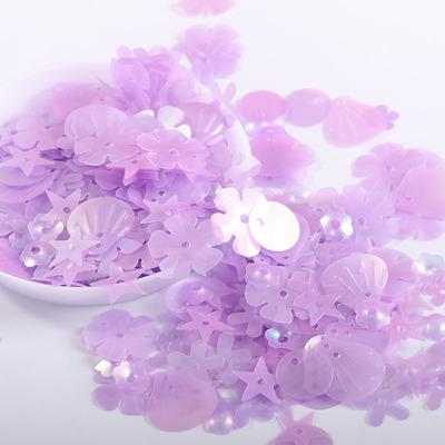 China Abrasion Resistance Nail Art Flower Glitter Suquins Craft Purple Mix for sale