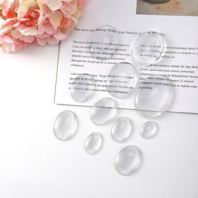 China China diy glass dome cutting decorations with oval shape glass paperweight for sale