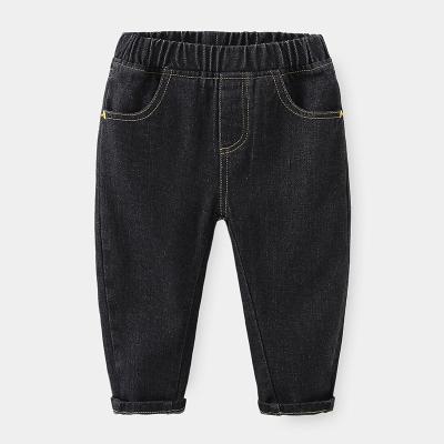 China Custom Color Fade Proof YAJIANUO Factory Trunks Custom Classic Empty Design Boys Jeans Black Toddler Kids Classic Jeans for sale