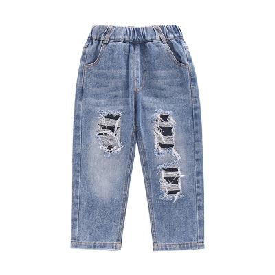 China Custom Color Fade Proof YAJIANUO Factory OEM/ODM Services Kids Jeans Pants Directly Ripped Toddler Denim Jacket for sale