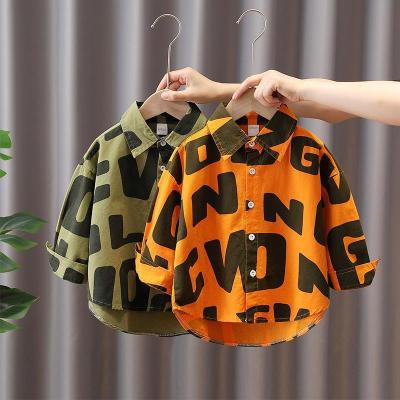 China YAJIANUO Anti-Shrink Wholesales Breathable Custom Logo Cotton Kids Shirt Boys Dress Shirts For Child for sale