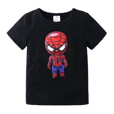 China Wholesale EL YAJIANUO Flashing Kids Clothing Summer Boys Sleeve T-shirt Cartoon Flashing Light Short T-shirt for sale