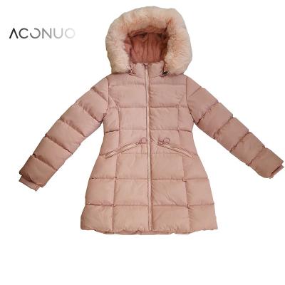 China YAJIANUO 2022 Custom Anti-wrinkle Pink Girls Soft Fleece Jacket Padded Solid Color Hooded Coat Kids Clothing Simple Design for sale