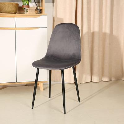 China Luxury Metal Leg Velvet Dining Chair For Living Room Catering for sale