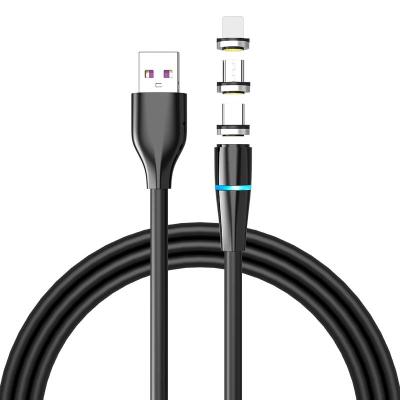 China MP3/MP4 Player 3A Good Quality Magnet Usb Cable 3 In 1 Fast Micro Type C Magnetic Charging Cable For Mobile Phone for sale