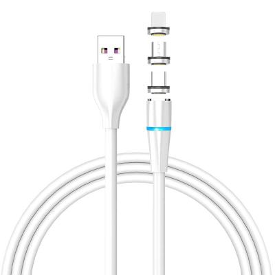 China New Fashion MP3/MP4 Player 1.2m 3 in 1 Data Cable Magnetic Fast Charger for Phone Charging USB Cable for sale