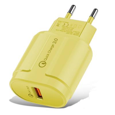 China Qualcomm Quick Charge 3.0 Phone Charger 3.0 Quick Charger 18W USB EU 4.0 Travel Wall Charger For iPhone Samsung Xiaomi Huawei for sale