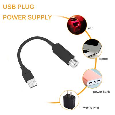 China USB Interface with 360 Degree Night Light Flexible Ceiling Night Light Starry Top Led Ceiling Lamp Decoration Mini Laser USB Car Roof Body 3d Ceiling Light Wholesale for sale