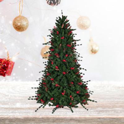 China Popular Christmas Tree Low Price Pinecone Christmas Tree Artificial Green Snowfall Pine for sale