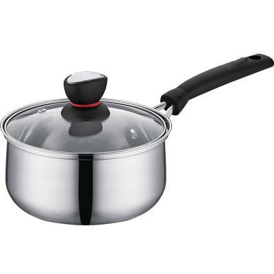 China Small household 304 stainless steel heating Europe style sustainable kitchen cookware small milk pots non stick pot for sale