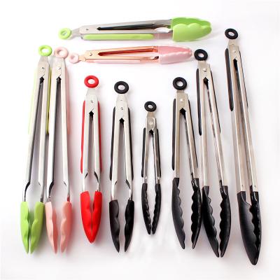 China 2021 stocked kitchen accessories cooking tools quality like design for food grade stainless steel and silicone kitchen tongs for sale