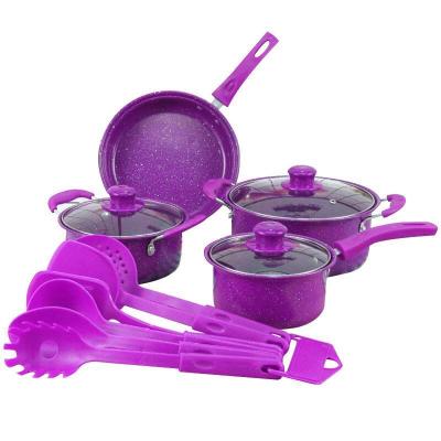 China Sustainable Household Refined Iron 13 Piece Set Nonstick Pots And Pans Kitchen Wares Cooking Pot Cookware Sets for sale