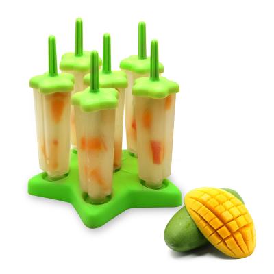 China Ice Cream Tube Multiple Shapes Reusable Household DIY Ice Pop Ice Pop Mold Kitchen Reusable Tray Maker Colorful Mold for sale