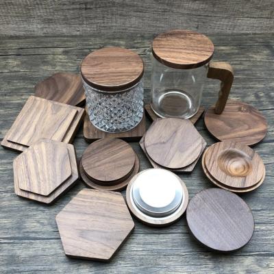 China Sustainable high quality environmental protection peach whosale storage tank household lids bamboo wood coffee cup lid for sale