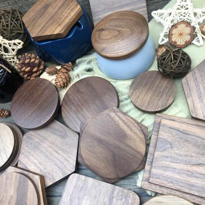 China Factory Customized Reusable Reusable Wood Cup Cover Pot Tea Pot Household Polygon Bamboo Coffee Lid Viable Glass for sale