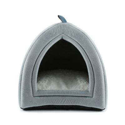 China Cooling Soft Pet Bed Collection House Enclosed Covered Tent For Cats And Small Pets With Removable Cushion Pad Indoor Cat House for sale