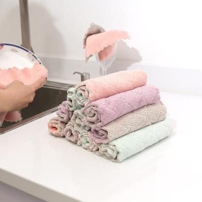 China Durable No Hair Loss, Water Absorption, Kitchen Thickening Soft And Oil-Free Microfiber Towel Cleaning Cloth for sale