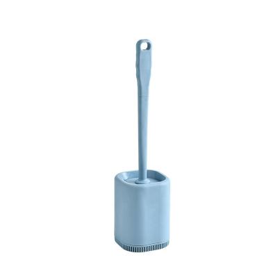 China Custom Bathroom SCRUBBER & Holder Flex Silicone Toilet Brush Durable Cleaning Brush for sale