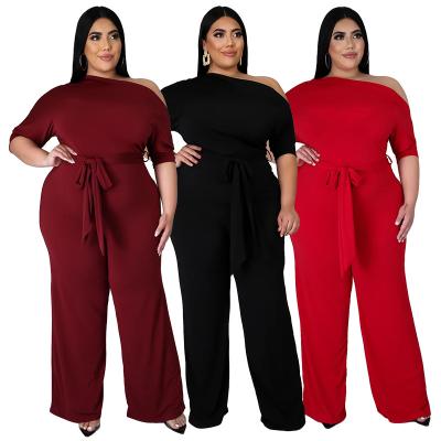 China China Manufacturer Daily Womens Jumpsuits Fashion Rompers High Elasticity High Elasticity China Manufacturer Solid Color Plus Size Jumpsuit for sale